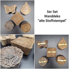 5er Set Alte Stoffstempel