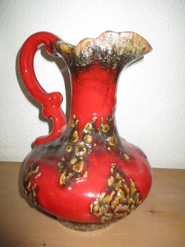 Vintage vase lava rot braun - vase,