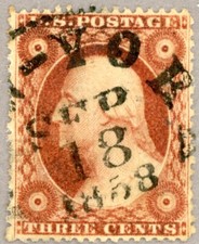 US Scott#26A XF-Superb 1857 3c