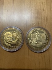 2 vergoldete Gedenkmünzen GUS – Gorbatschow & Usbekistan Taschkent in Kapsel