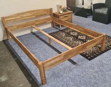 MASSIVHOLZBETT EICHE MASSIV GEÖLT 140X200 DOPPELBETT EHEBETT BETTGESTELL