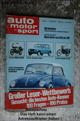 Ams auto motor - motor, 10/77