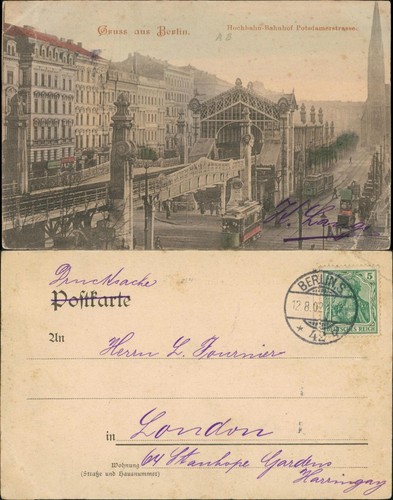 Ansichtskarte berlin hochbahn - ansichtskarte,