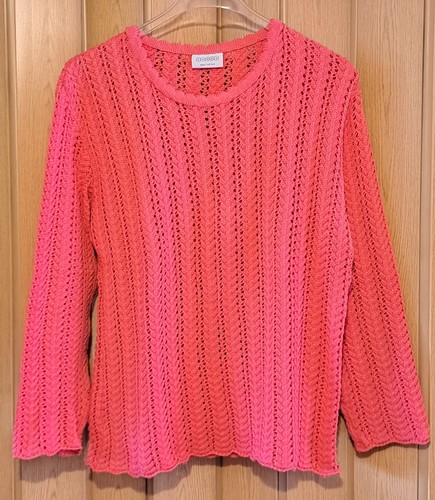 Pullover rundhals lochmuster - pullover,
