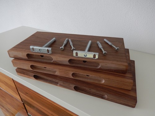 Wandboard nussbaum massiv - 3x,