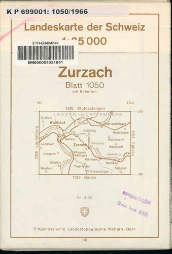 Zurzach landeskarte der - zurzach.,