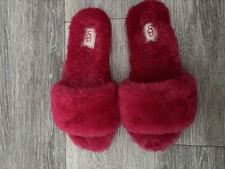 UGG Damen W Fluff Flip Flop Logo Hausschuhe  pink  Gr. 40 (9)