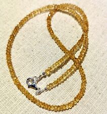 Citrin Kette facettiert  - 925 Silber - 46 Karat - 50 cm - Quarz -