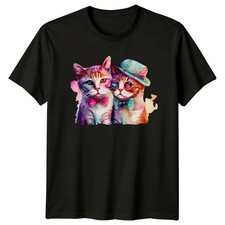 Cooles Katzen Aquarell Grafik