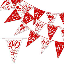 Girlande 40 Hochzeitstag Ruby