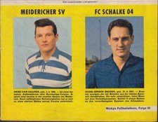 Mickys Fußballalbum 54: van Haaren (Meidericher SV) Becher (FC Schalke 04) Z 1-2