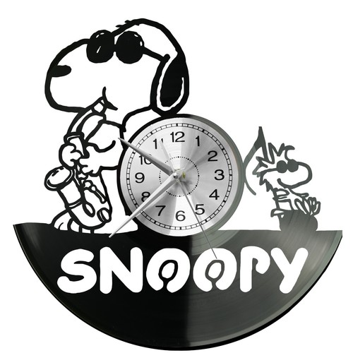 Snoopy vinyl wanduhr uhr - ,