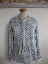 Caliban Bluse, Gr. 44/38  blau-weiß-gelb