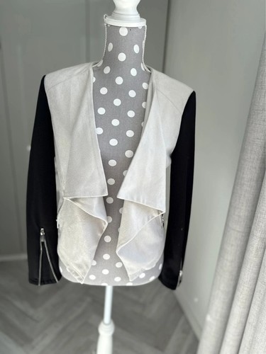 Blazer cardigan black - black, white
