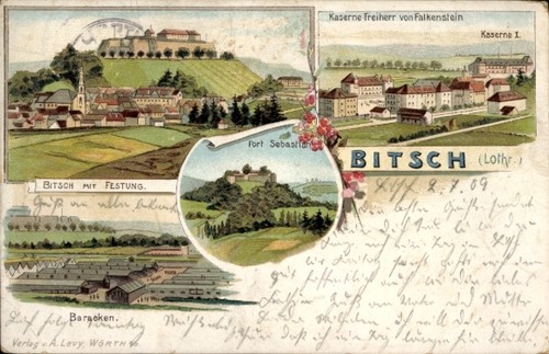 Litho bitche bitsch lothringen - bitche,