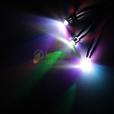 1 Verkabelte LED 5mm RGB schnell verkabelt 3V - 24V 0,14mm² Modell Kfz RC PC