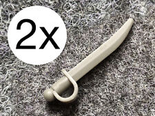 Lego 2 x 2530 Säbel alt dunkelgrau - Piraten Soldaten Ritter Schwert Waffe