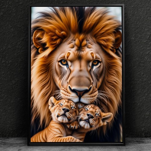 Wandbild löwe liebe - wandbild,,