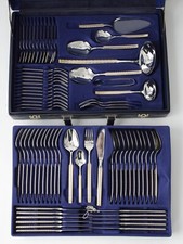 Solinger VDH  van den Hoogen Besteckkasten 12 Personen 18/10 teilvergoldet 70tlg