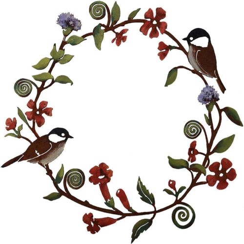 Türkranz metall vogel blumen - metall,