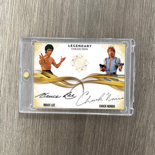 Bruce Lee x Chuck NorrisTrading Card Fanart Dual Auto Autograph rare