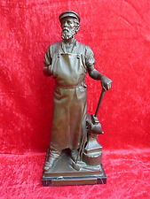 schöne, alte Metallfigur, Schmied (Metallarbeiter) ,Albert Hermann Küppers, 37cm