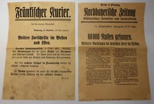 2x original Flugblatt 1.WK