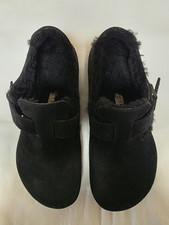BIRKENSTOCK LONDON Slipper Hausschuh Lammfell normale Weite schwarz Gr.39