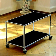 * USM Haller Sideboard Schwarz * Lowboard TV LCD Hi-Fi Bank * MwSt. * 75x35 cm *