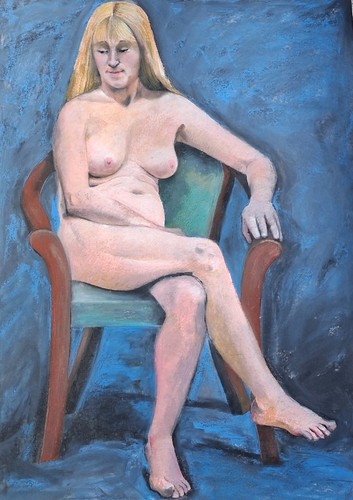 Pastell gemälde akt frau auf - akt,