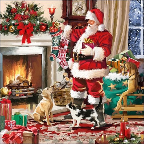 Servietten weihnachtsmann - 20,