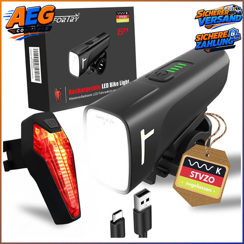 Fahrradlicht set stvzo - stvzo, usb-c
