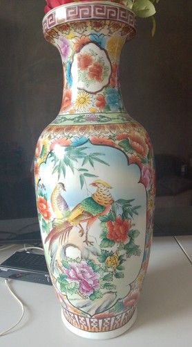 Porzellanvase blau weiß - porzellanvase, blau-weiß