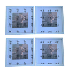 Bilderrahmen 25x25cm,Fotorahmen mit Acrylglas, Rahmen 4er-Set