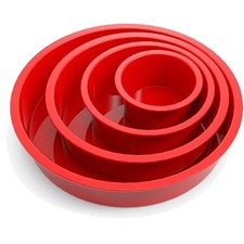 Silikon Backformen Rund, Kuchenform Set, Antihaft, Spülmaschinenfest, Ofenfest