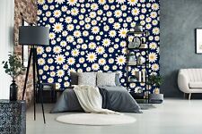 3D Weiße Blumen H9083 Tapete