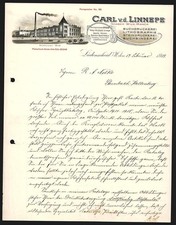 Rechnung Lüdenscheid i. W. 1919, Carl v. d. Linnepe, Buchdruckerei & -binderei, 