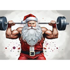 Postkarte.  Weihnachtsmann