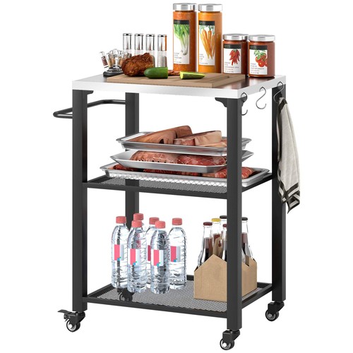 Outdoor grillwagen mit drei - outdoor-grillwagen,