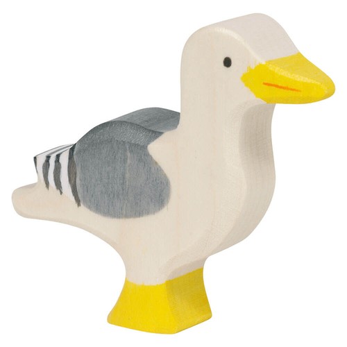 Holztiger möwe aus holz - aus,
