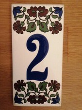 Hausnummer Keramik Kachel 2