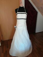 Brautkleid Standesamtkleid Cocktailkleid Abendkleid gr.38ivory -schwarz 1-b-44
