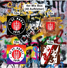 St. Pauli Aufkleber - Sticker | 40 Aufkleber  | Hochwertiger Druck | 