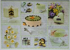 Schmidt Puzzle "Frühlingsgünes Kuchenbuffet", 1000 Teile, natürlich komplett