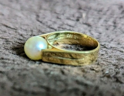 585 gold damenring - gold, großer
