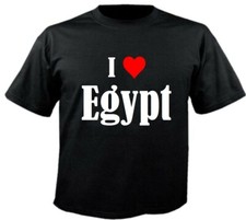 T-Shirt I Love Egypt für Damen Herren und Kinder Farben Schwarz Weiss Pink
