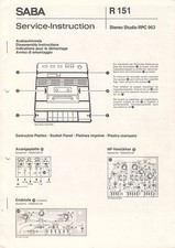 SABA - R 151 Stereo Studio RPC 963 - Service Instruction Schaltbild - B2901