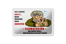 Blechschild Alkohol 18x12cm