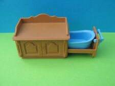 PLAYMOBIL Puppenhaus - BRAUNE WICKELKOMMODE + WANNE blau 5311 zu 5300