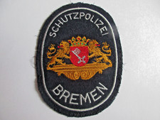 Schutzpolizei Bremen, Original, schwarz-blauer Filz, Ärmelabzeichen Uniform, 15